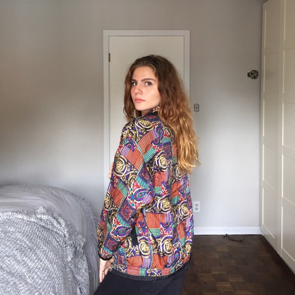 Vintage 80’s multicolour bomber jacket 🌈 - Picture 2 of 5